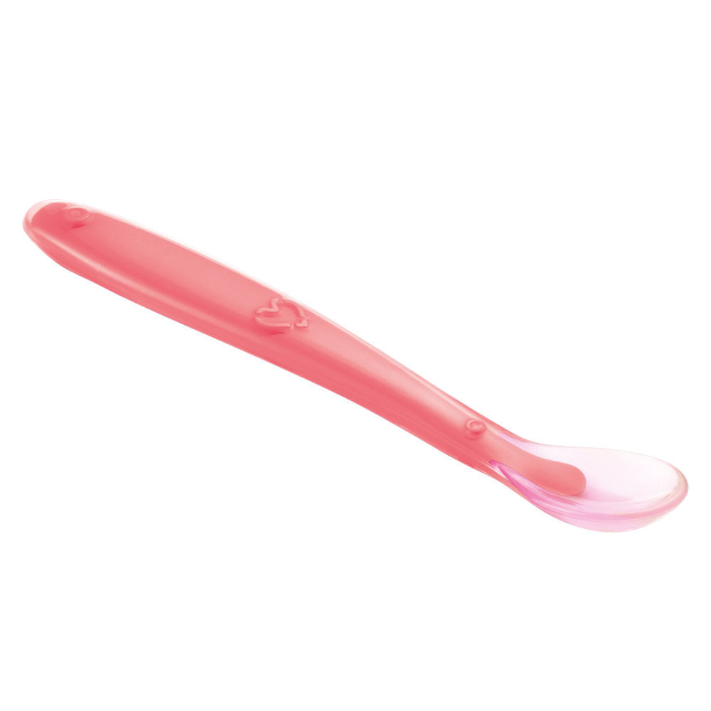 Colher 100% Silicone Funny Meal Rosa Multikids Baby - BB066