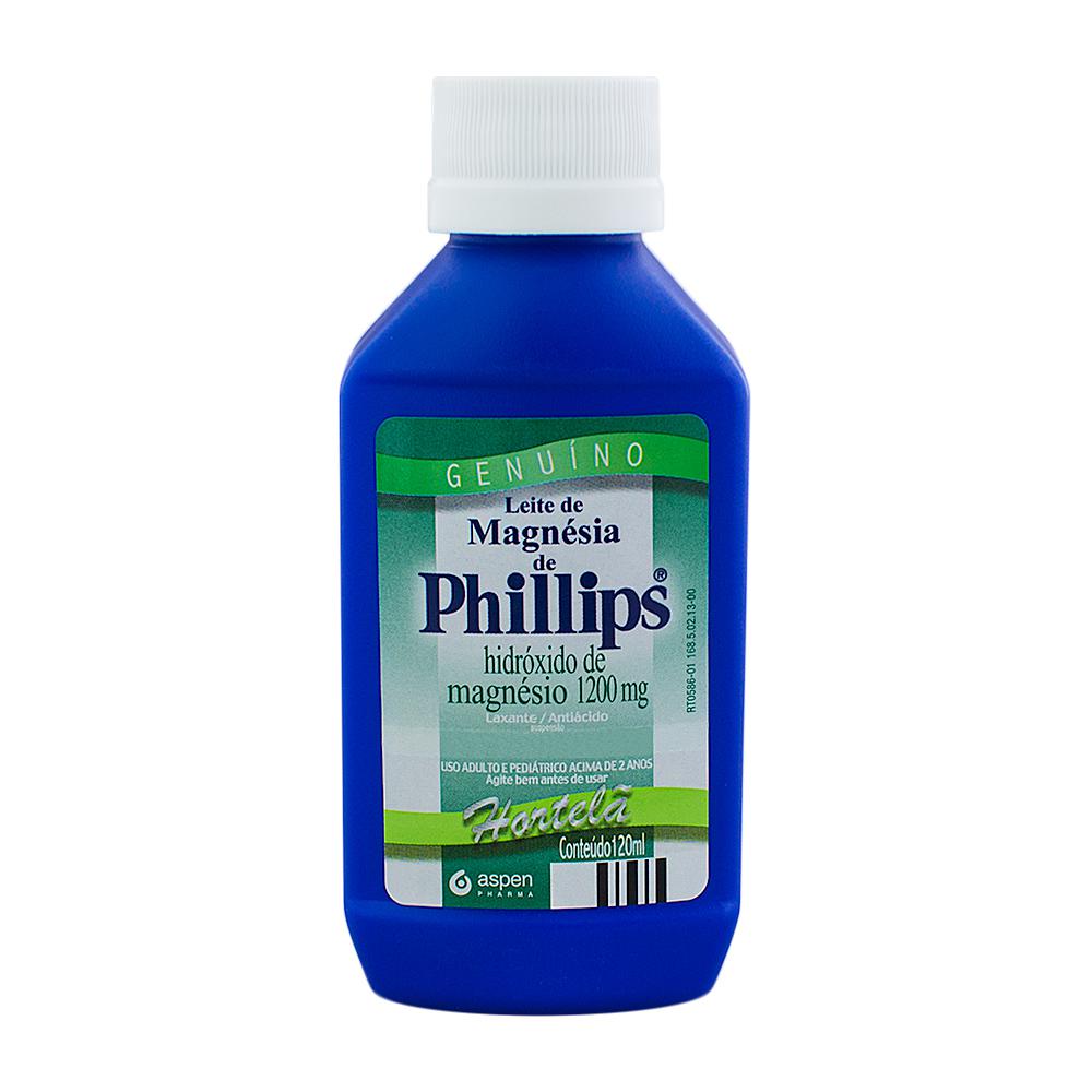 Leite Magnésia Phillips 120ML Hortelã D'Or Mais Saúde