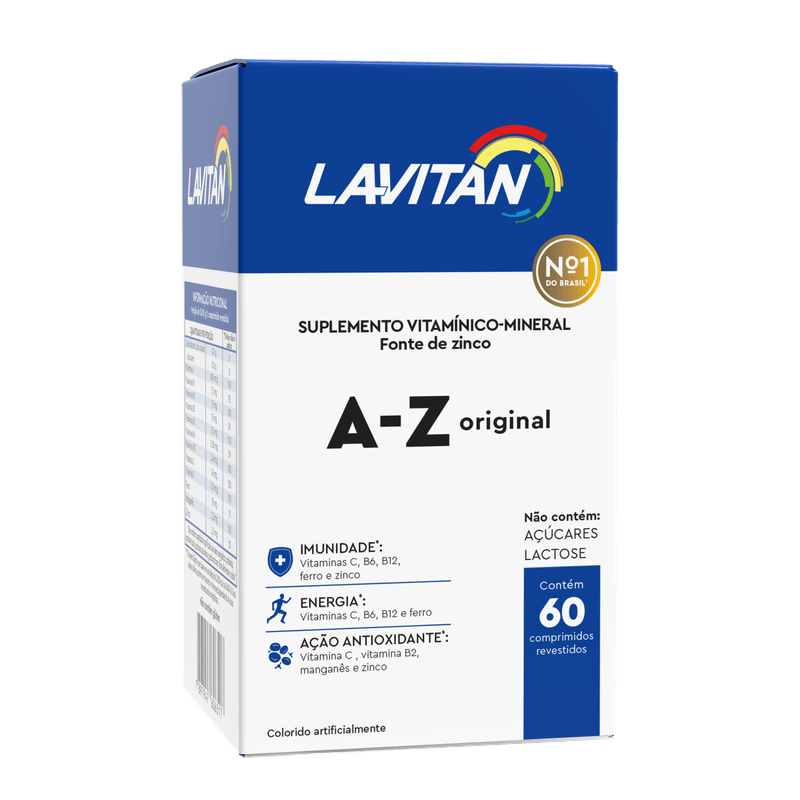 Suplemento Vitamínico-mineral Lavitan A-z Original 60 Comprimidos - D'Or  Mais Saúde
