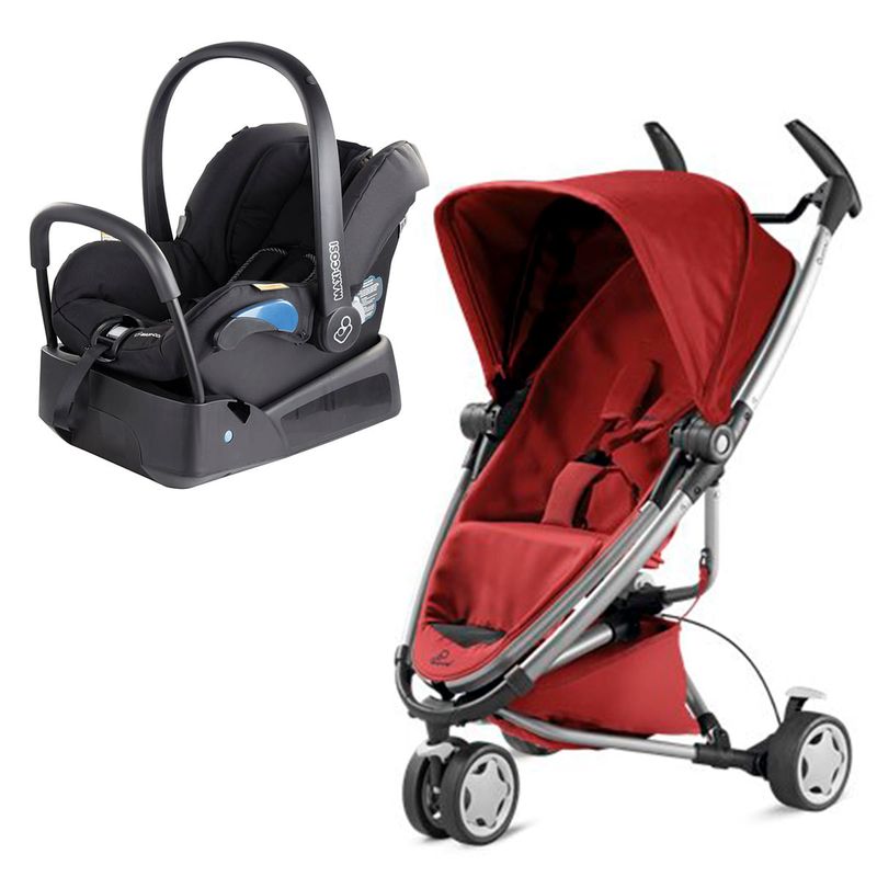 Travel System Bebe Confort com Base Citi Black Raven Maxi Cosi Carrinho Zapp Xtra 2 Red Rumour Quinny D Or Mais Saude