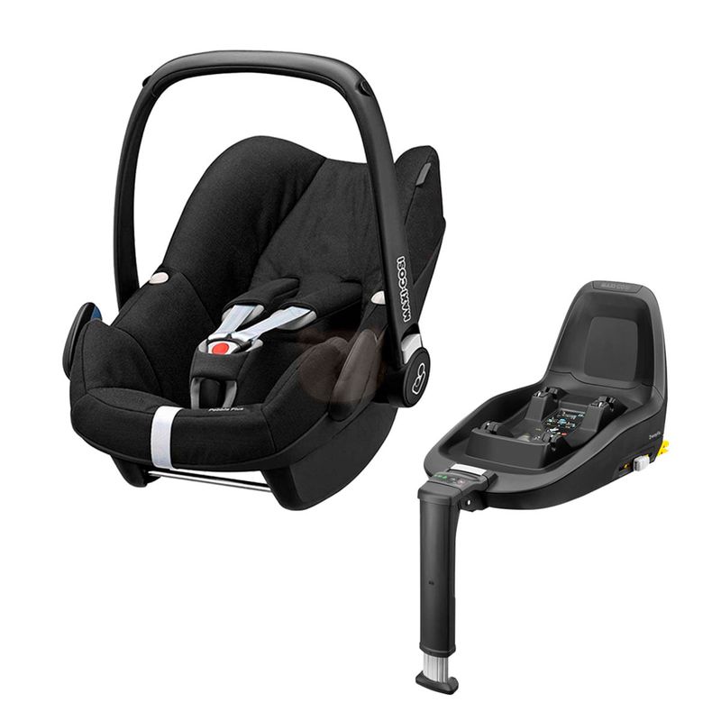 Bebe Conforto Pebble Plus Black Raven Maxi Cosi Base 2WayFix com sistema Isofix Black Maxi Cosi D Or Mais Saude