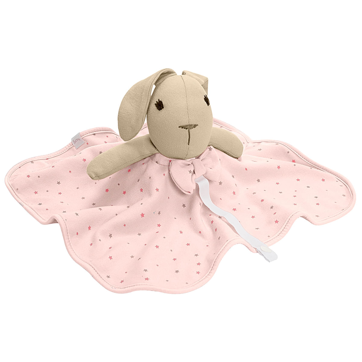 Encontraproduto.com.br - Naninha para bebê em suedine Brilha Brilha Estrelinha Rosa - Hug