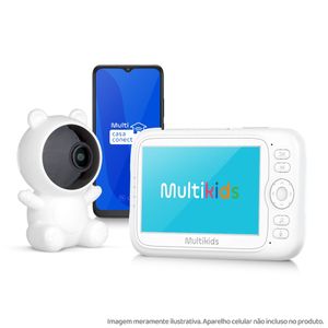 Babá Eletrônica Peek-a- Boo Dual Monitor e App Multikids Baby - BB608