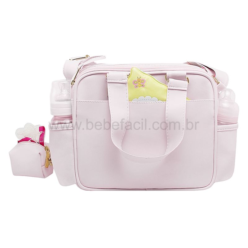 Mala Maternidade com rodinhas + Bolsa Térmica para bebe Anne Ballet Rosa -  Masterbag - lojabolsamaternidade