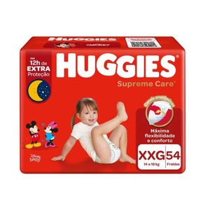 Fralda Huggies Supreme Care Xtra-Flex Hiper XXG 54Unidades