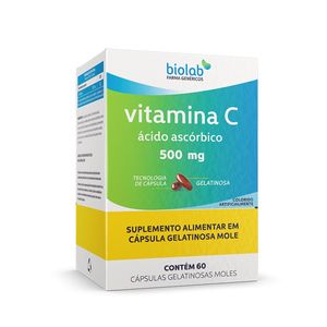Vitamina C 500mg Biolab 60 Cápsulas