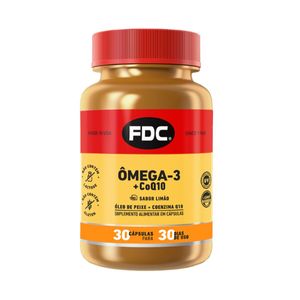 Ômega-3 + CoQ10 Sabor Limão FDC 30 Cápsulas