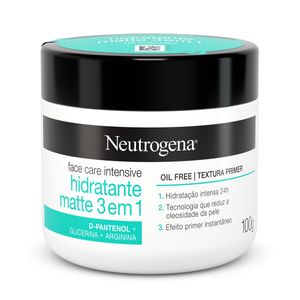Creme Hidratante Facial Neutrogena Face Care Intensive Matte 3 em 1 100g