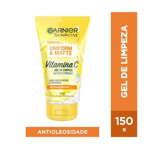 Gel de Limpeza Facial Garnier SkinActive Uniform & Matte Vitamina C 150g