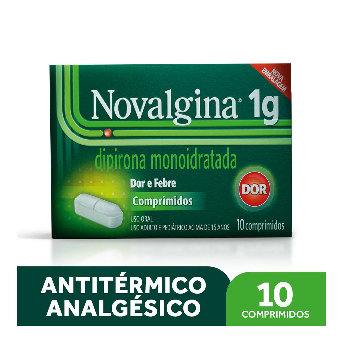 Novalgina 1g 10 Comprimidos - D'Or Mais Saúde