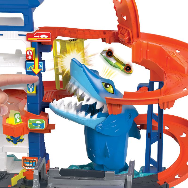 Conjunto e Pista - Hot Wheels City - Fuga de Salto do Tubarão - Mattel