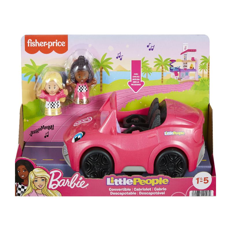 Carrinho Carro Rosa Conversível Boneca Compatível Com Barbie na