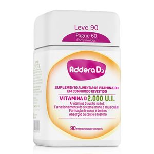 Vitamina D Addera D3 2.000UI com 90 Comprimidos