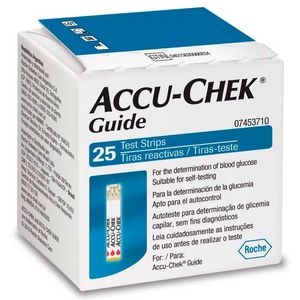 Tira Teste De Glicemia Accu-chek Guide 25 Unidades