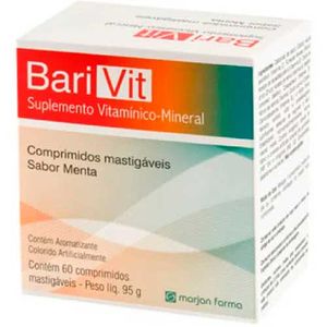 Suplemento Vitamínico Barivit Menta 60 Comprimidos