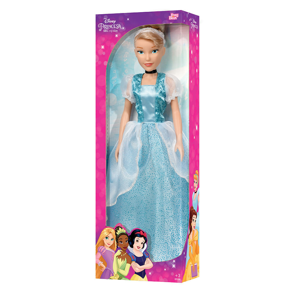 Boneca Gigante - Mini My Size - Disney Princesas - Cinderela - Azul -  Novabrink - D'Or Mais Saúde