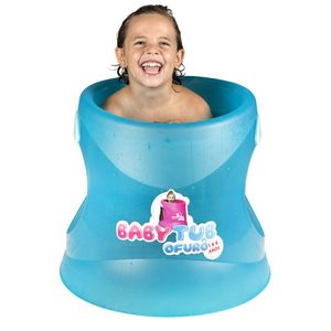Banheira Babytub Ofurô Cristal - 1 a 6 Anos - Azul Translúcido - Baby Tub