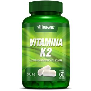 Vitamina K2 500mg  Herbamed com 60 Cápsulas