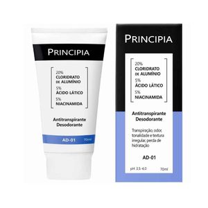 Antitranspirante Desodorante 5% Ácido Lático + 5% Niacinamida Principia Skincare AD-01 com 70ml
