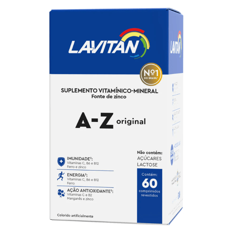 Suplemento Vitamínico-mineral Lavitan A-z Original 60 Comprimidos - D'Or  Mais Saúde