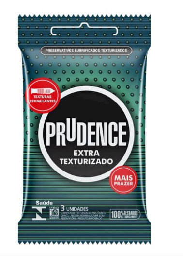 Encontraproduto.com.br - Preservativo Prudence Extra Texturizado Com 3 Unidades 