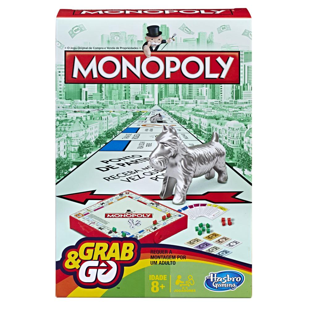 Jogo de Tabuleiro Compacto - Monopoly Grab e Go - Hasbro - D'Or Mais Saúde