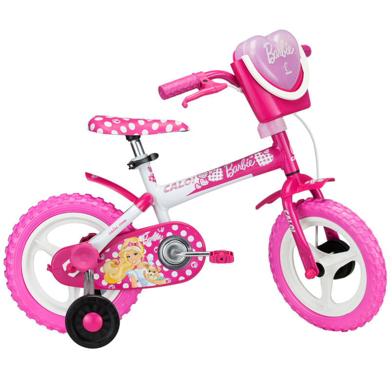 Bicicleta Caloi Barbie Aro 12 - Rosa+Azul