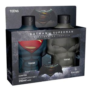 Shampoo + Shampoo Infantil Biotropic Batman Superman 2 em 1 250ml