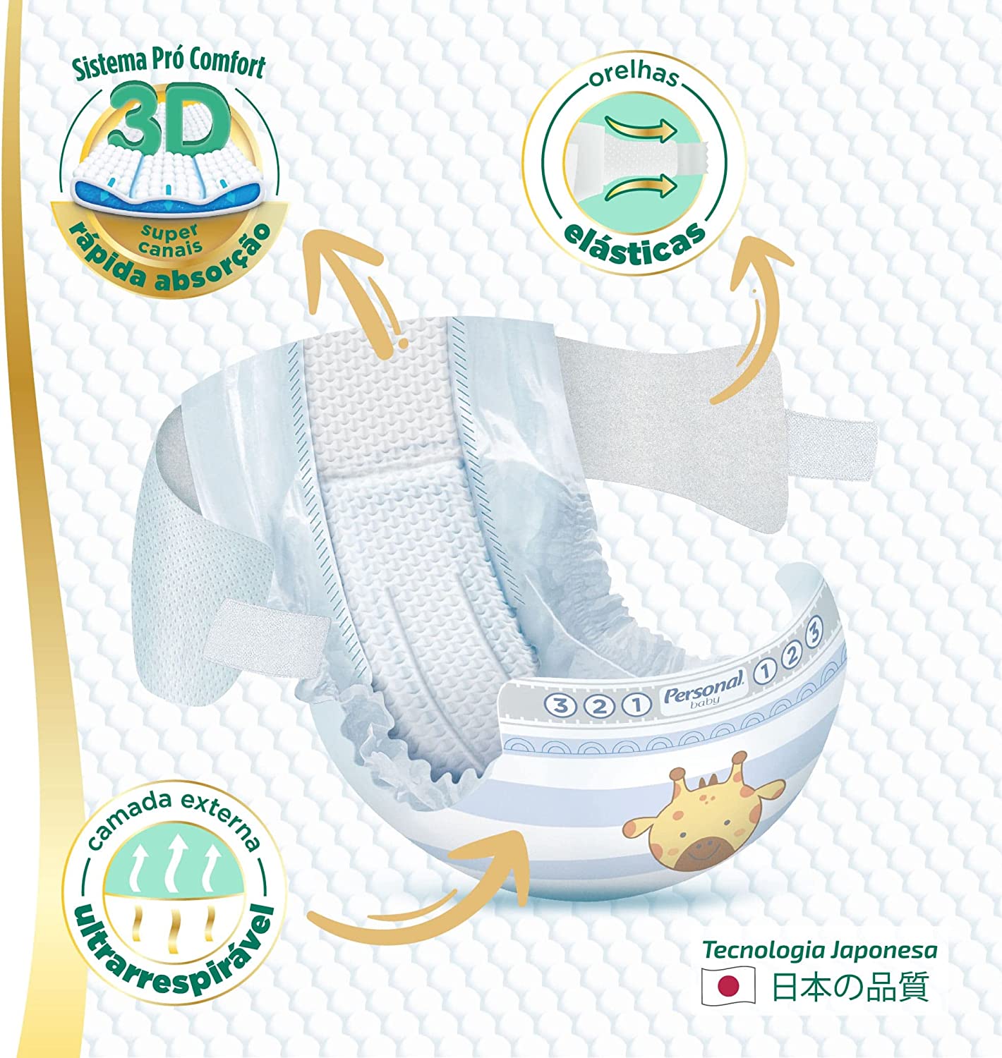 Fralda Descartável Personal Baby Premium Protection 3D XG 24 Unidades -  D'Or Mais Saúde