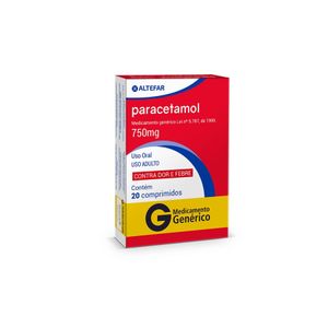 Paracetamol 750mg 20 comprimidos