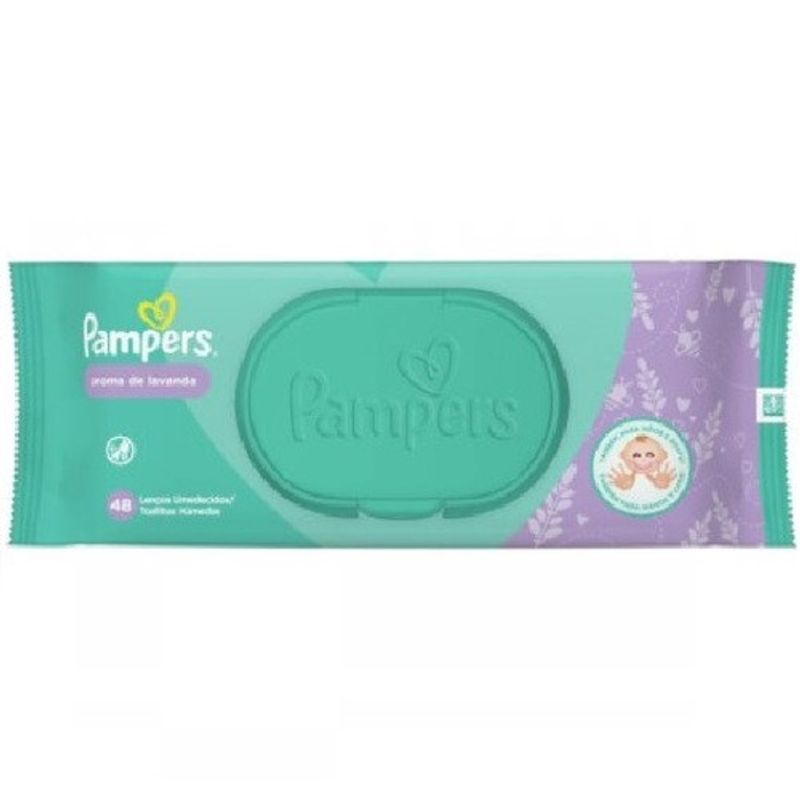 Lenços Umedecidos Pampers aroma de lavanda 48 unidades - D'Or Mais Saúde