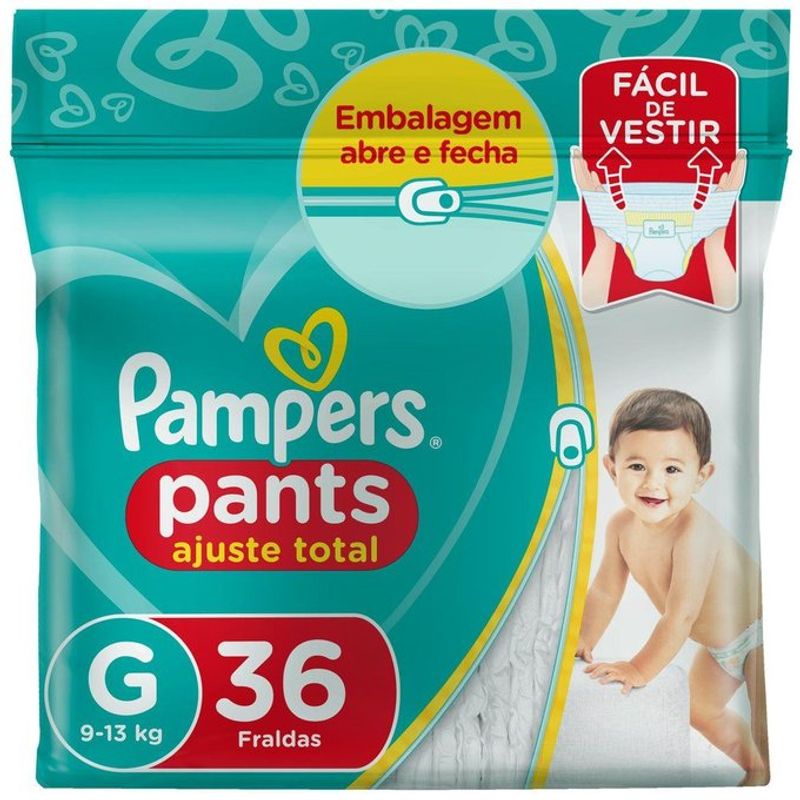 Ofertas de Fralda Pampers Pants Ajuste Total Noturna G, pacote com 30  unidades
