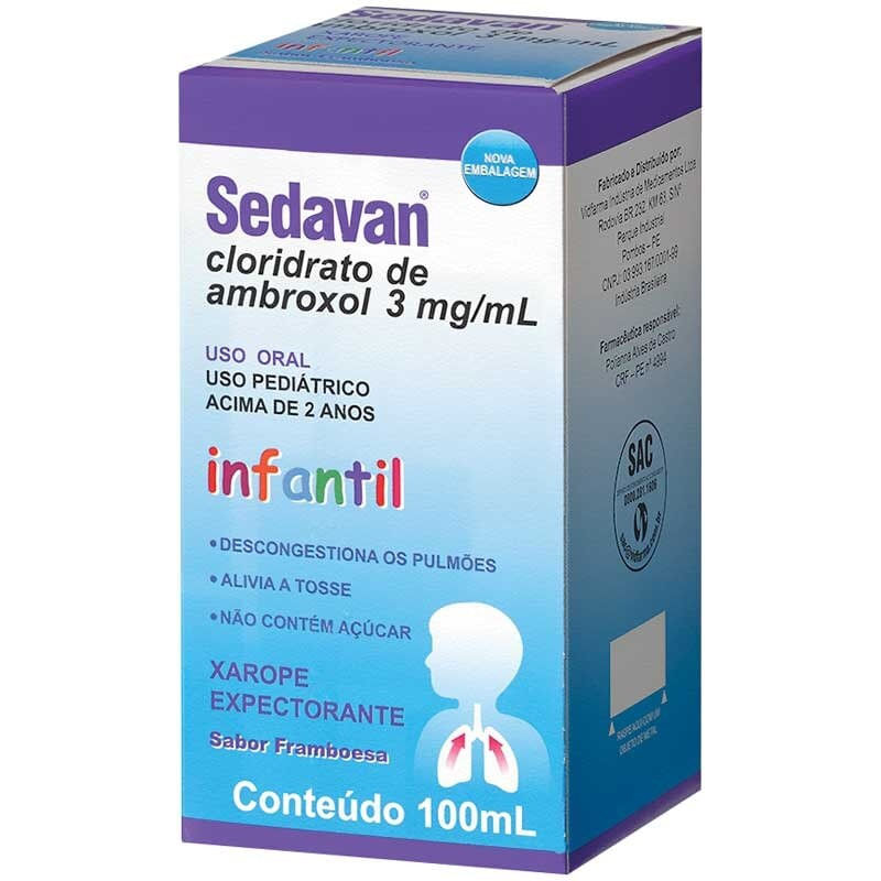 Sedavan 3Mg Xarope Frasco 100Ml Infantil