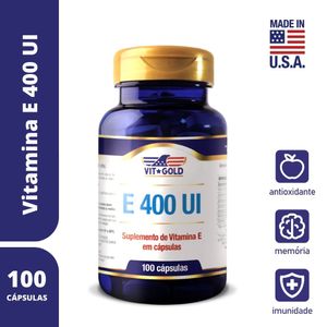 Suplemento Vitamina E 400UI Vitgold 100 Cápsulas