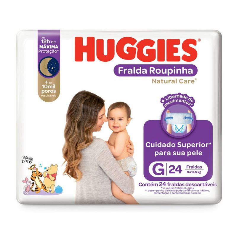 Fralda Roupinha Huggies Natural Care G 24 Unidades - D'Or Mais Saúde