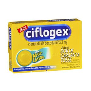 Ciflogex 3Mg Caixa Com 12 Pastilhas Sabor Mel - Limão