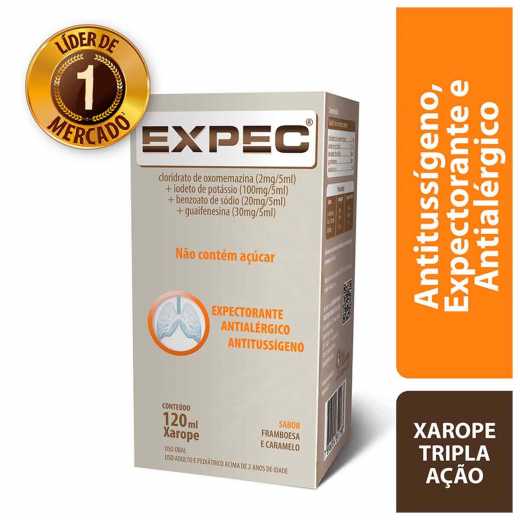 Comprar Expec Xarope Sabor Framboesa e Caramelo 120ml