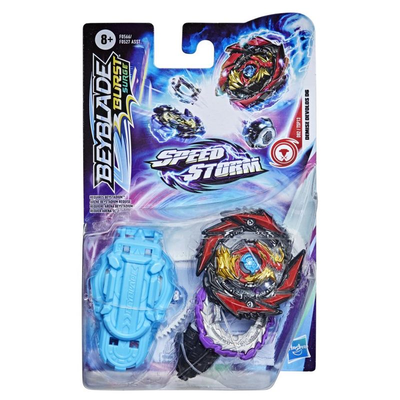 Lançador e Pião de Batalha Beyblade Speedstorm Iniciante - Demise