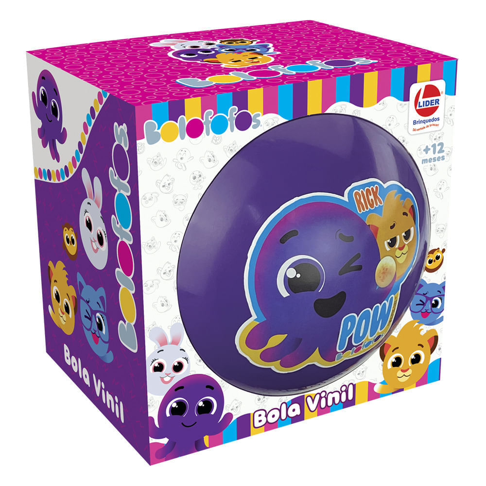 Lider Boneco Pow, Bolofofos, Líder, Vinil, 14 cm, Roxo