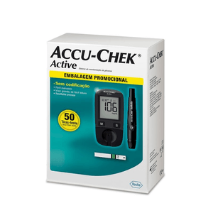 Kit Accu-Chek Active (1 monitor, 1 lancetador, 10 lancetas) + 50 tiras