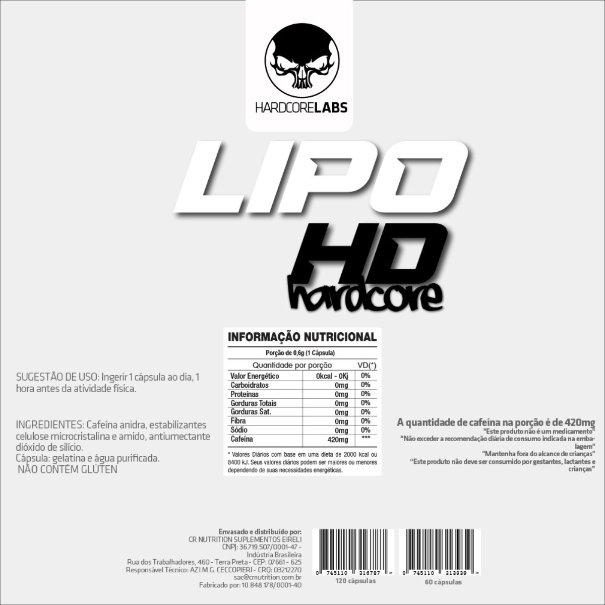 Termogênico Lipo-Hd Hardcore 120 Cápsulas