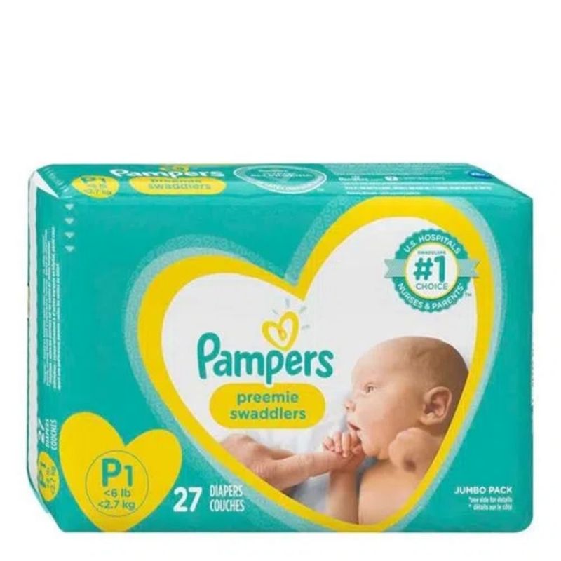 Fralda Pampers Preemie Swaddlers Prematuro P1 27un - D'Or Mais Saúde