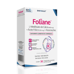 Foliane c/ 30 Comprimidos Para Gestantes