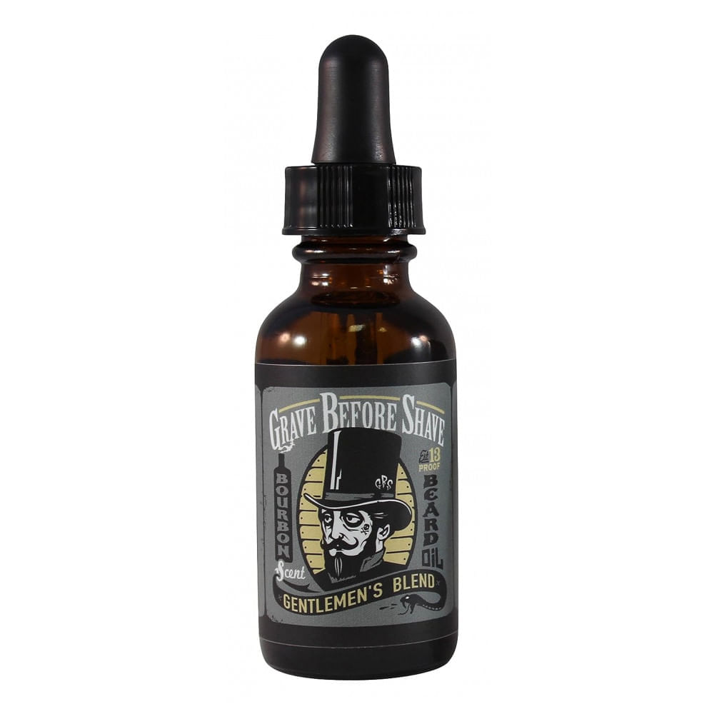Kit para Barba Profissional Portátil com Cera e Pente, 4 Itens, GRAVE BEFORE SHAVE, Preto