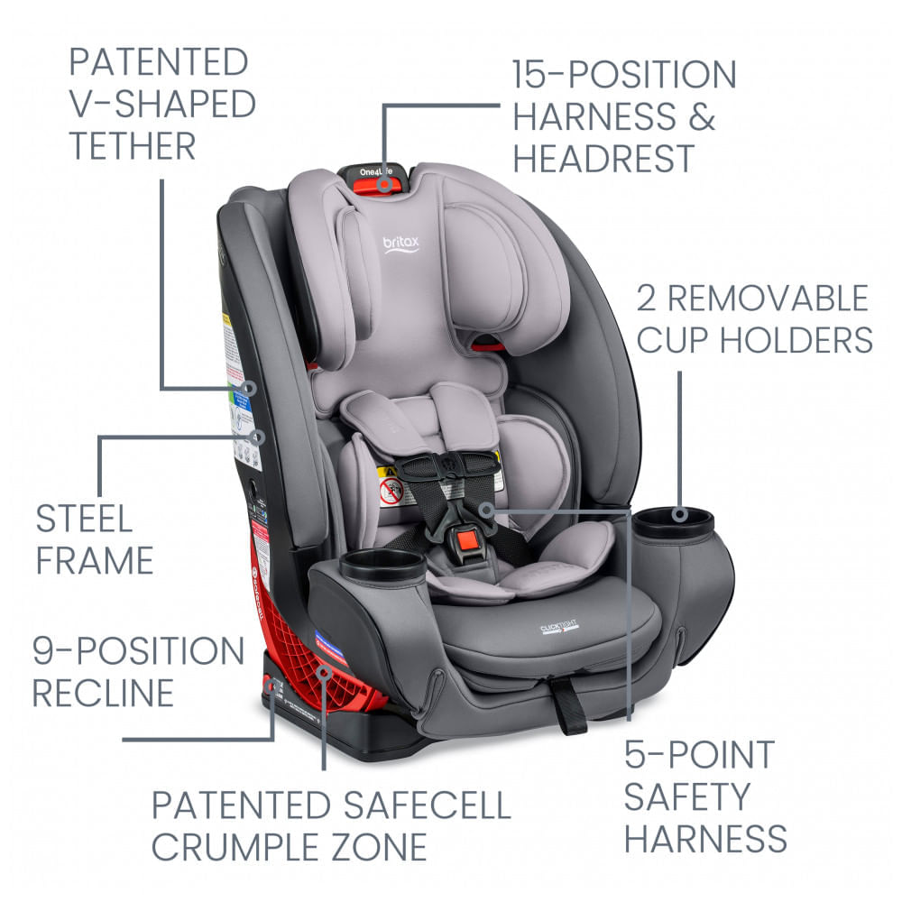 Britax One4Life Assento de carro tudo em um, Glacier Graphite