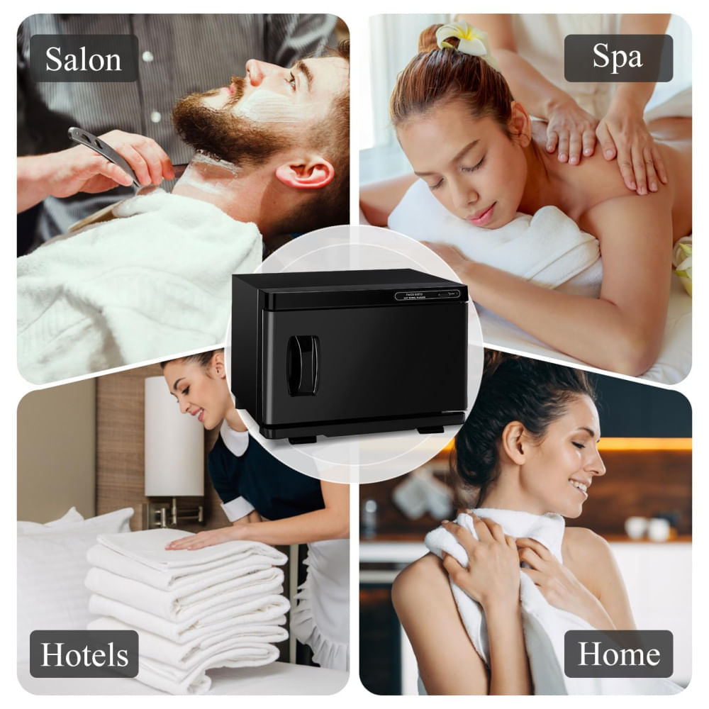 Encontraproduto.com.br - Aquecedor de Toalhas Profissional 8L para Spas, Salões, Hotéis e Barbearias, 110V 200W, FWOD BIBTO, Preto