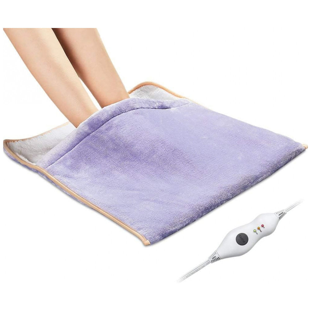 Aquecedor de Pés Elétrico de Flanela Ultra Suave com Desligamento Automático, 110V, PROALLER, Violeta