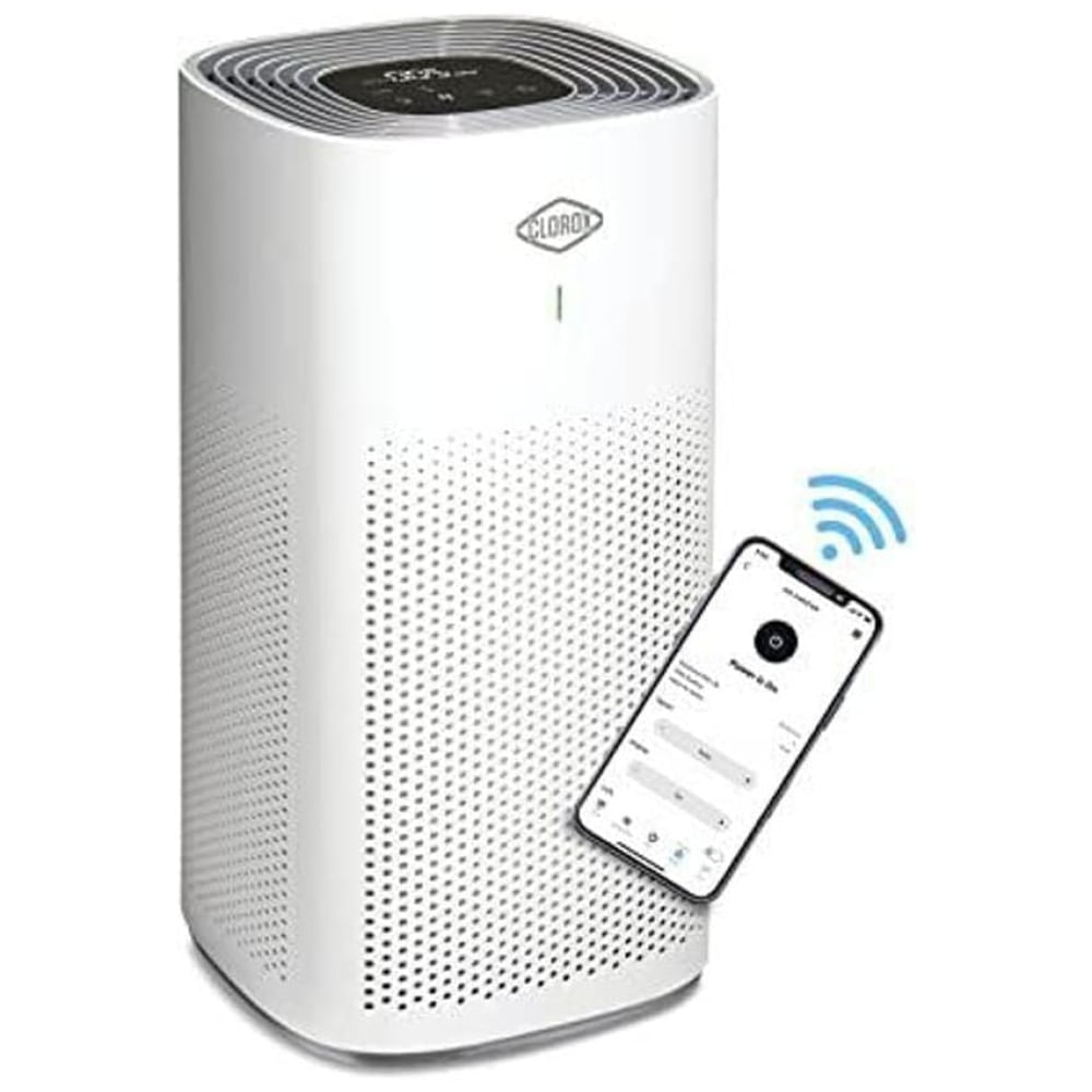 Purificador de ar inteligente com filtro HEPA e compatível com Alexa para salas grandes até 1.500 pés.