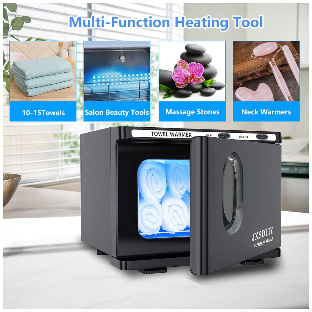 Aquecedor de Toalhas 8L Ideal para Salões de Beleza, 110V, JXSDLIY, Preto