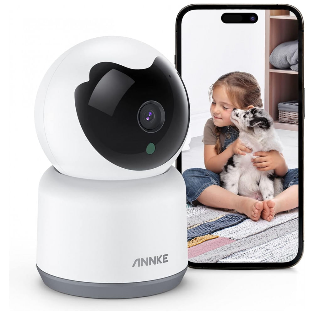 Encontraproduto.com.br - Baba Eletrônica HD 360 com APP, Detecção de Movimento e Som Alertas em Tempo Real, ANNKE, Branca